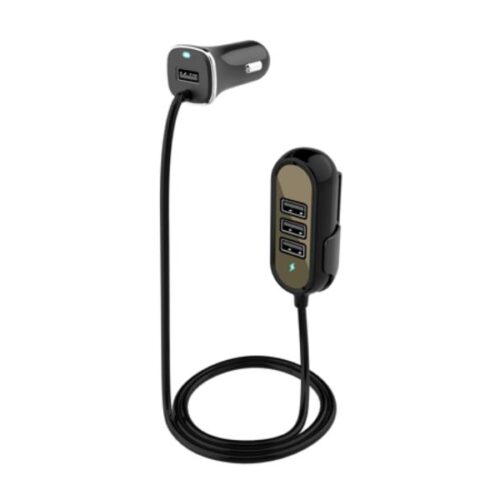 Încărcător Auto 4x USB 5.8A (2.4A Față și 3.4A Spate) cu Extensie 1.4M