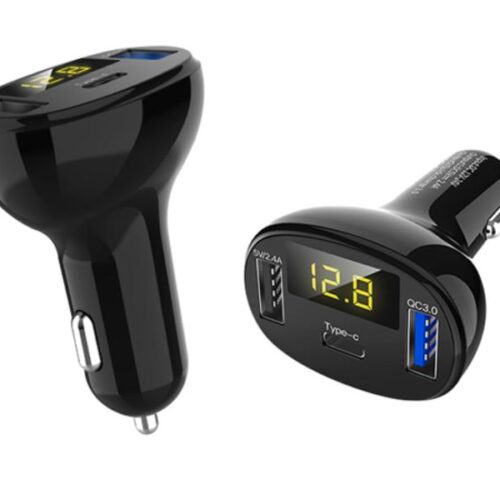 Încărcător Auto 4x USB 5.8A-2.4A Față și 3.4A spate cu extensie 1.4M