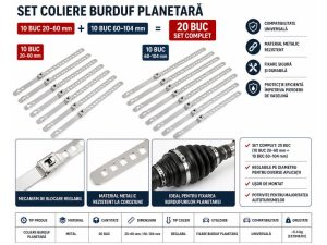 Set coliere burduf planetara universale 20 buc 20-104 mm