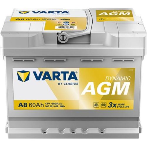 Baterie Auto VARTA AGM Start-Stop 12V 60Ah 680A R+