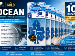 Set 10 Odorizante Auto Paloma Gold Ocean – Pachet Premium cu Aromă Fresh Ocean și Prospețime Marină