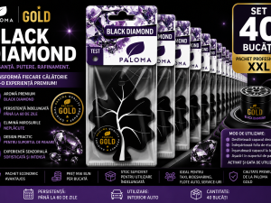 Set 40 Odorizante Auto Paloma Gold Black Diamond – Pachet Profesional XXL cu Aromă Premium Elegantă și Persistență Îndelungată