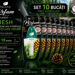 Set 10 Odorizante Auto Paloma Parfum Fresh 5ml – Pachet Premium cu Aromă Fresh Revitalizantă și Persistență Îndelungată