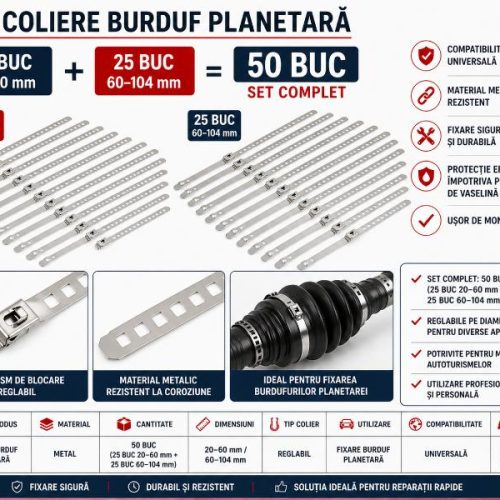 Set coliere burduf planetara universale 50 buc 20-104 mm