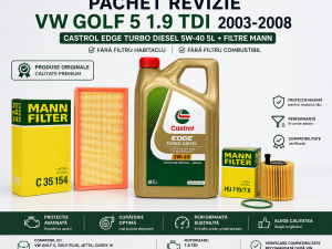 Pachet Revizie VW Golf 5 1.9 TDI – Castrol 5W40 + Filtre MANN