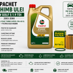 Pachet Schimb Ulei VW Golf 5 1.9 TDI – Castrol EDGE 5W40 + Filtru Ulei MANN