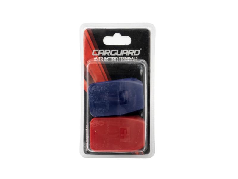 Borne Rapide pentru Baterie Auto CarGuard – Set 2 Cleme Profesionale din Cupru cu Protecție Plus și Minus
