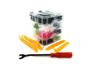 Set 470 Cleme Plastic Auto + 5 Unelte CarGuard – Kit Profesional Clipsuri pentru Tapițerie, Panouri și Caroserie Auto