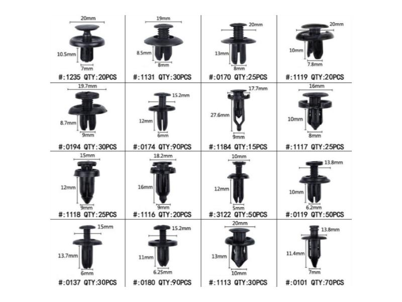 Set 620 Cleme Plastic Auto + 5 Unelte CarGuard – Kit Profesional pentru Fixare Panouri, Tapițerie și Elemente Caroserie