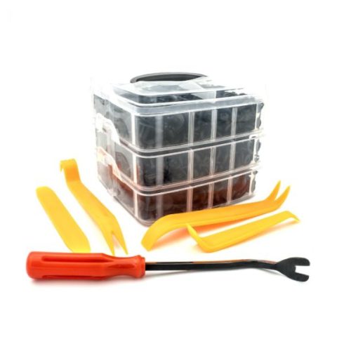 Set 620 Cleme Plastic Auto + 5 Unelte CarGuard – Kit Profesional pentru Fixare Panouri, Tapițerie și Elemente Caroserie