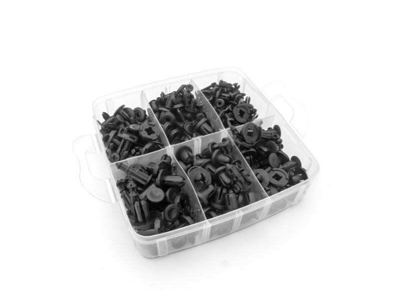 Set 620 Cleme Plastic Auto + 5 Unelte CarGuard – Kit Profesional pentru Fixare Panouri, Tapițerie și Elemente Caroserie
